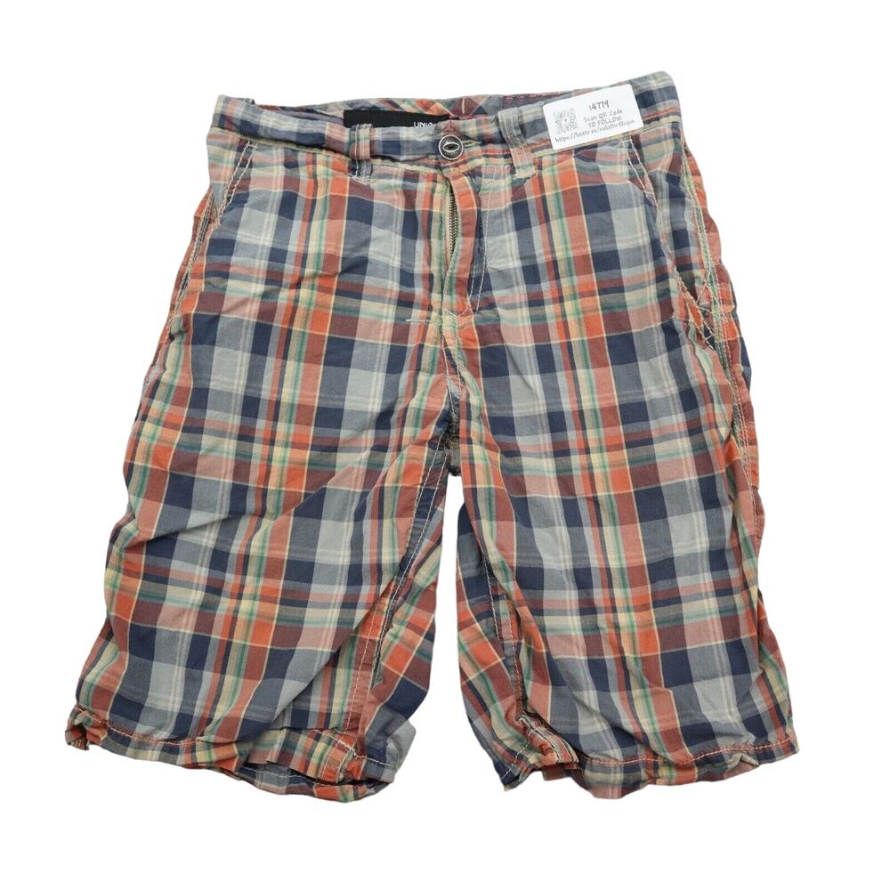 Union Shorts Mens 29 Multicolor Cotton Plaid Slash Pockets Casual Bottoms